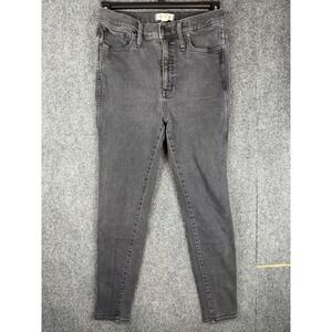 Madewell Women's 10" High-Rise Skinny Jeans Size 31 Charcoal Dark Wash Boho
